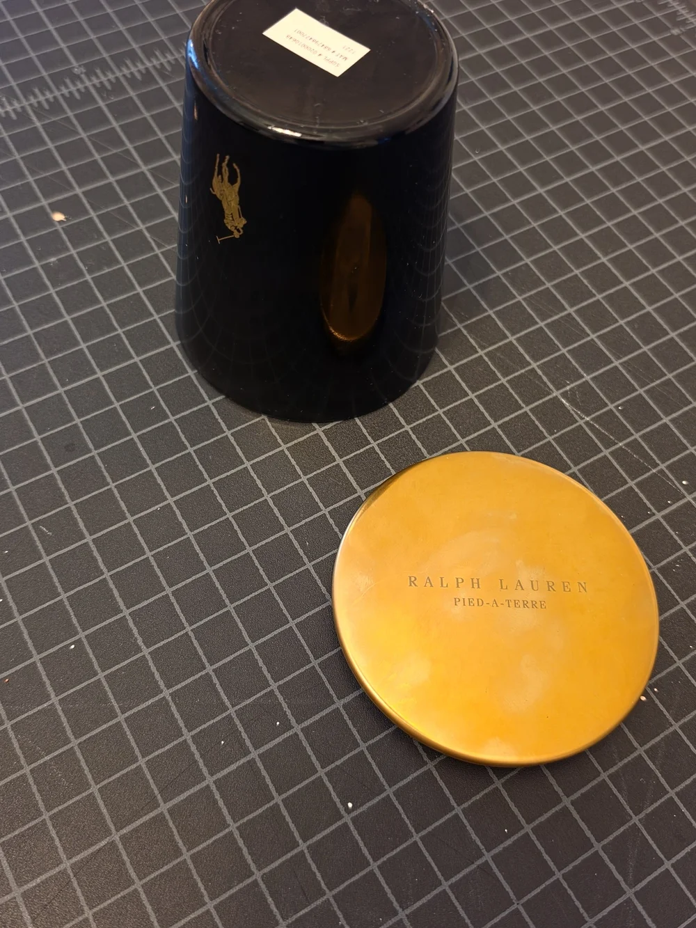 Ralph Lauren Polo Black & Gold Travel Accessory Jar